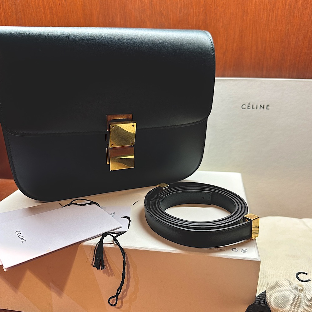 Authentic celine medium box bag